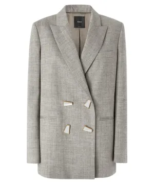 Blazer Doppiopetto Elice in Lana Grigio