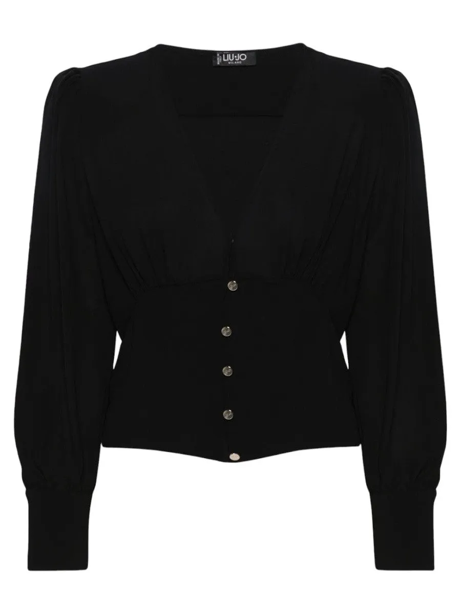 Blusa Elegante in Georgette con Scollo a V