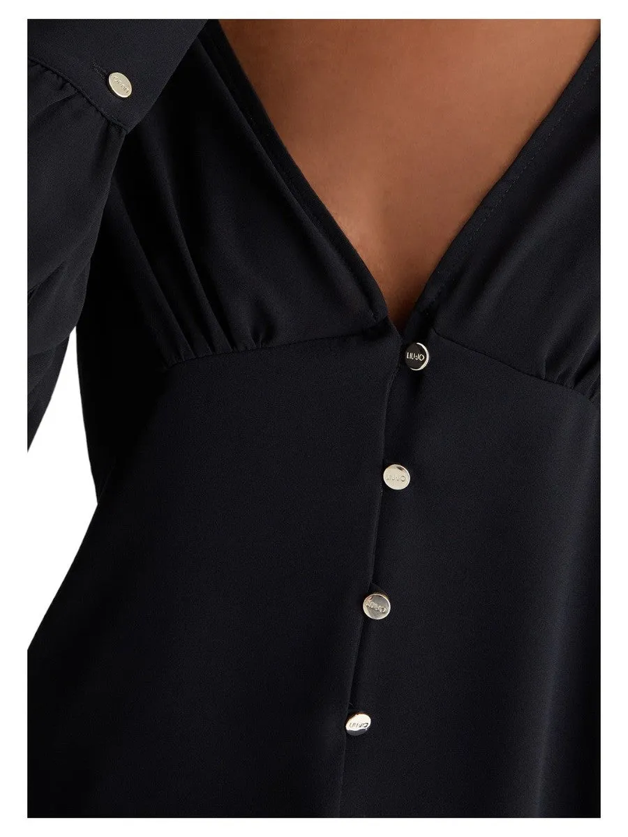 Blusa Elegante in Georgette con Scollo a V