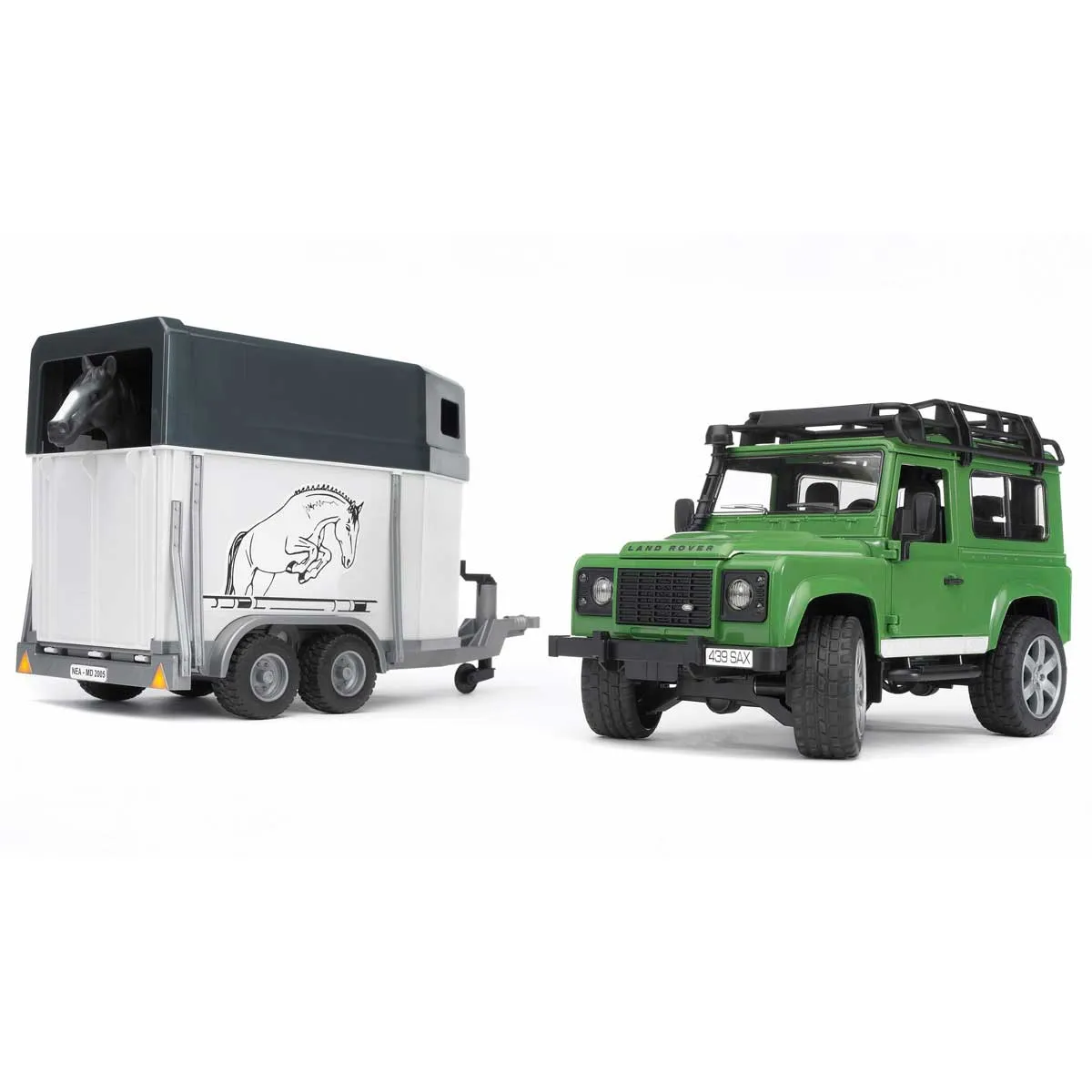 BRUDER Land Rover Con Rimorchio Cavalli - 02592