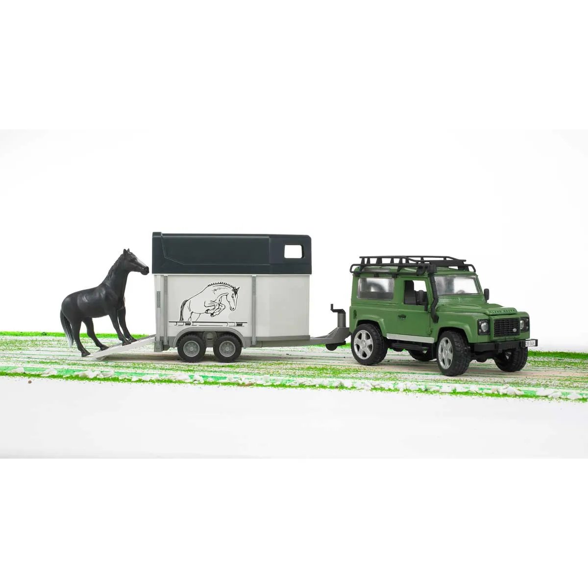 BRUDER Land Rover Con Rimorchio Cavalli - 02592