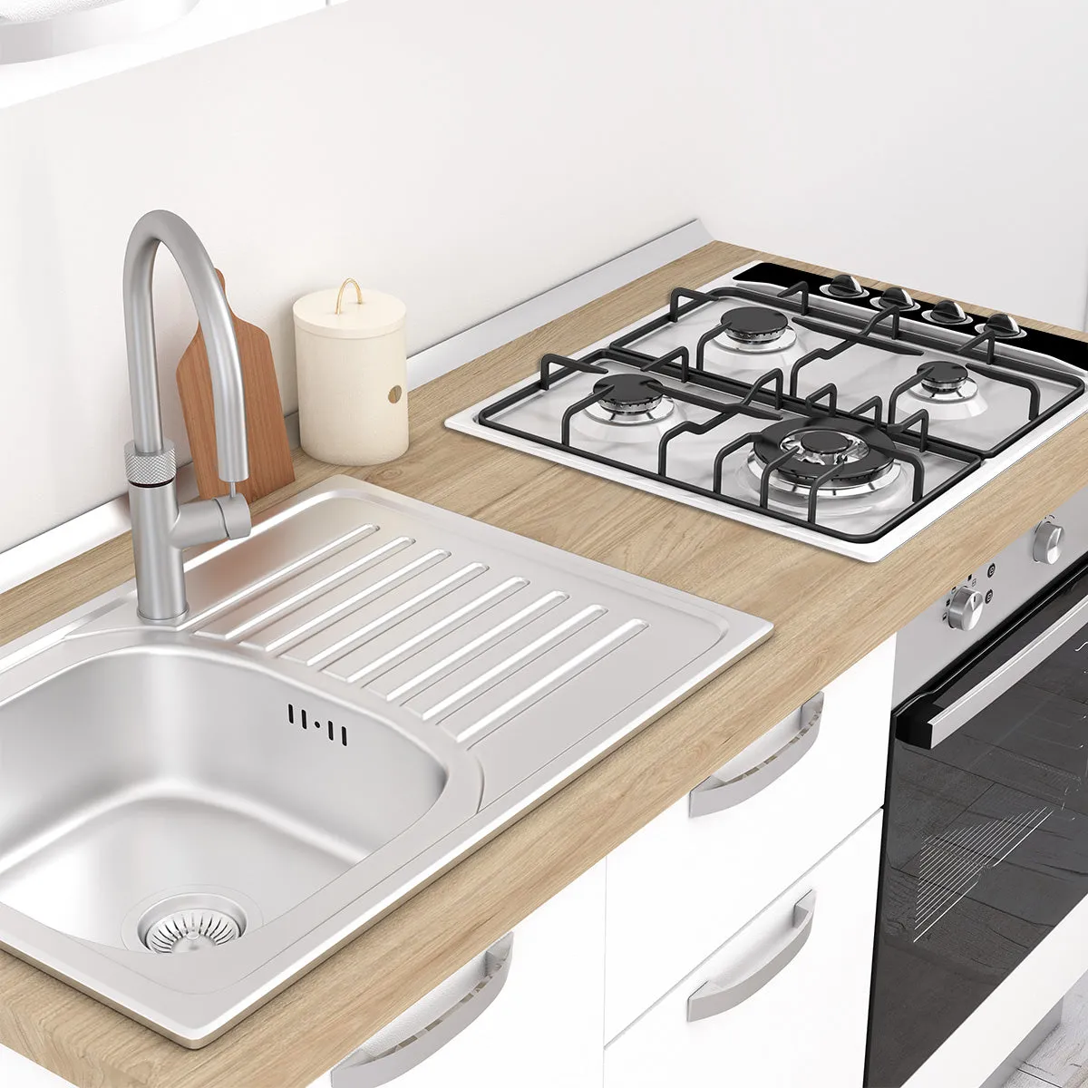 Cucina completa 195cm Athena, perfetta per arredare un appartamento, B&B o un Hotel