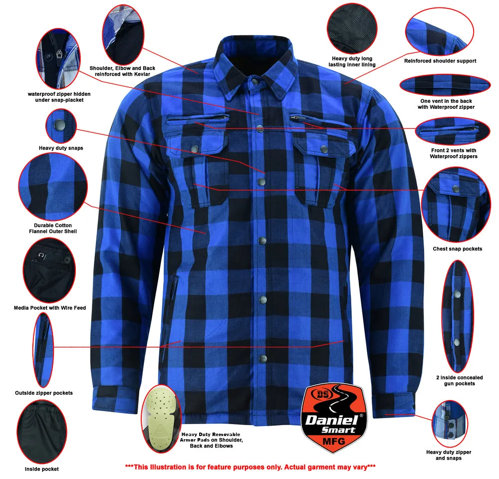 Daniel Smart Armored Flannel Shirt - Blue