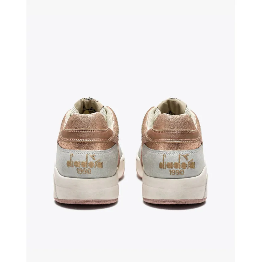 DIADORA HERITAGE SNEAKERS B.560 CRACKLE LAME' WN ROSA PESCA