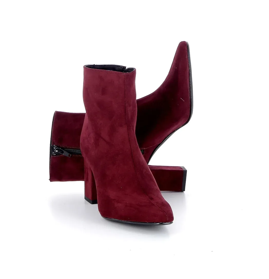 GIULIA SHOES - RALIA Tronchetto BURGUNDY CUOIO