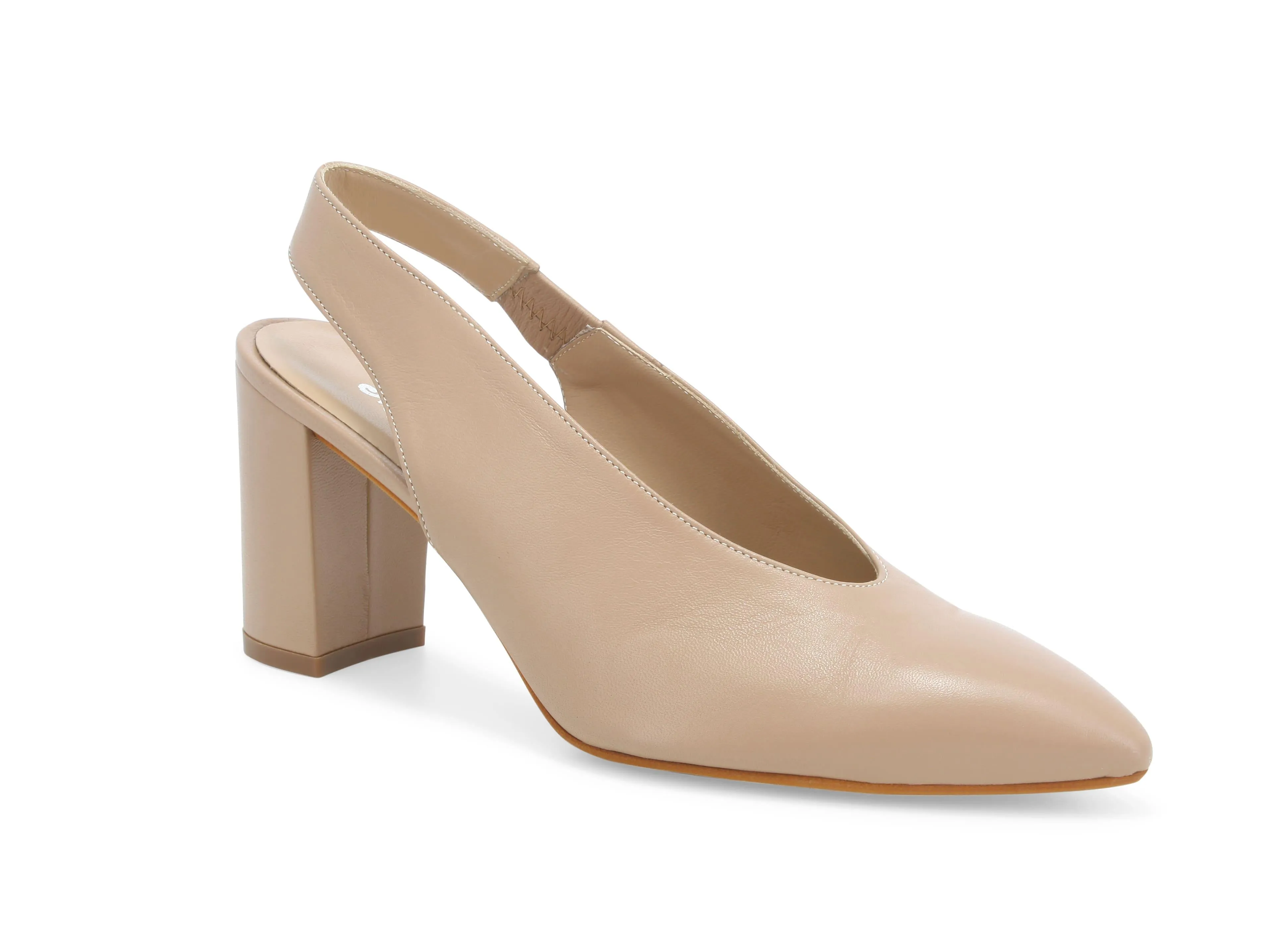 Melluso décolleté slingback in pelle liscia