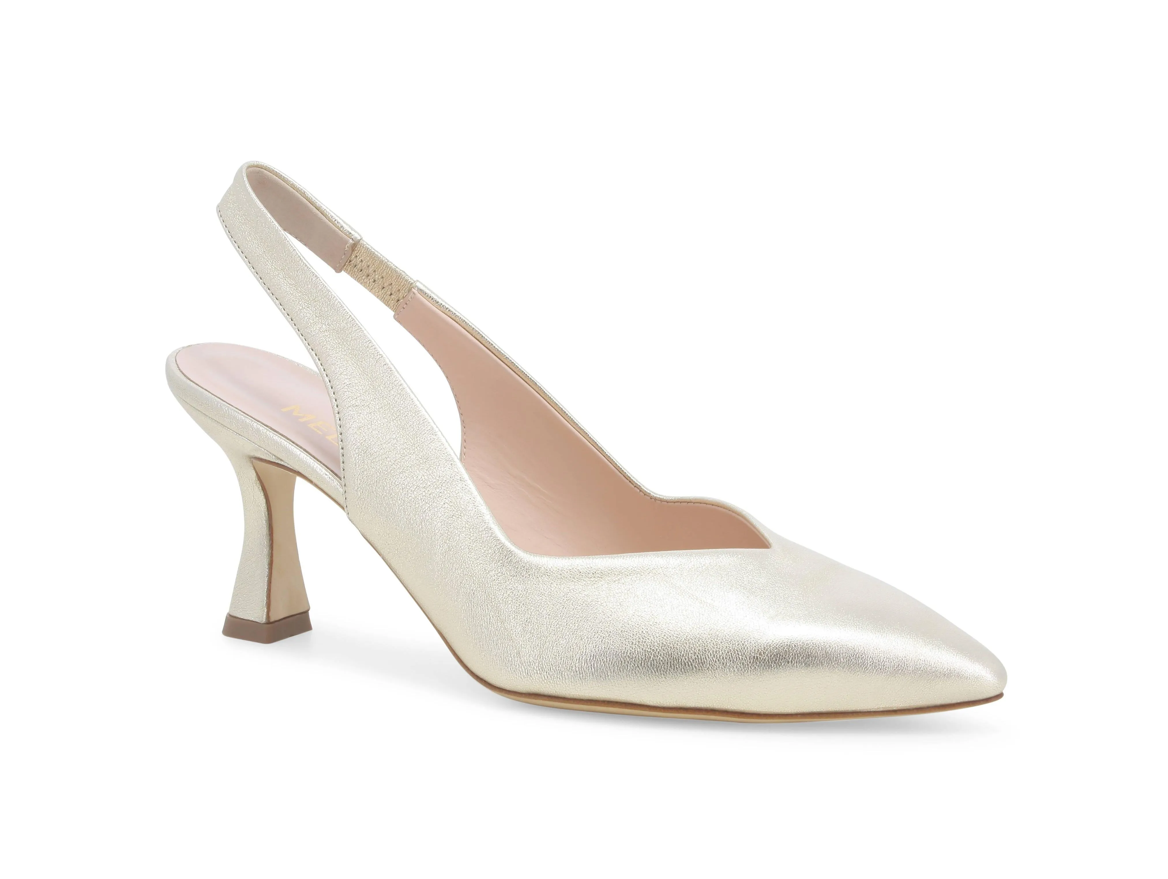 Melluso Décolleté Slingback Made in Italy in Pelle Metallizzata