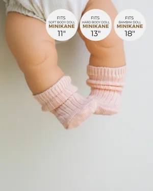 Minikane Doll Clothes | Doll Socks - Petal (1 Pair)