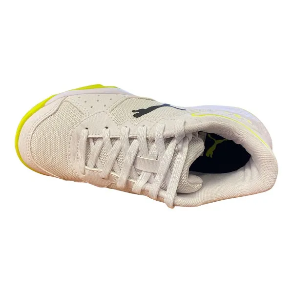 Puma boys' padel tennis shoe Solarsmash RCT Jr 106950 01 white-black-yellow