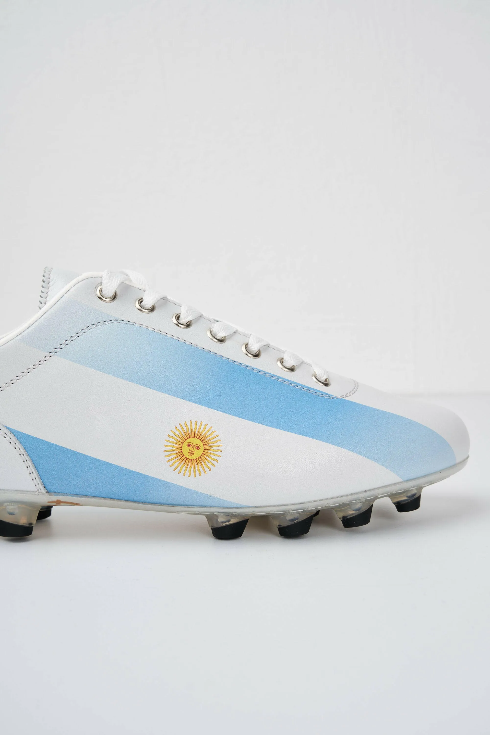 Scarpe da calcio Lazzarini in pelle bianca Limited Edition x Pupi